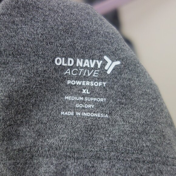 ❌SOLD❌Old Navy Medium Support PowerSoft Racerback Sports Bra in Graphite (XL) - Picture 5 of 6